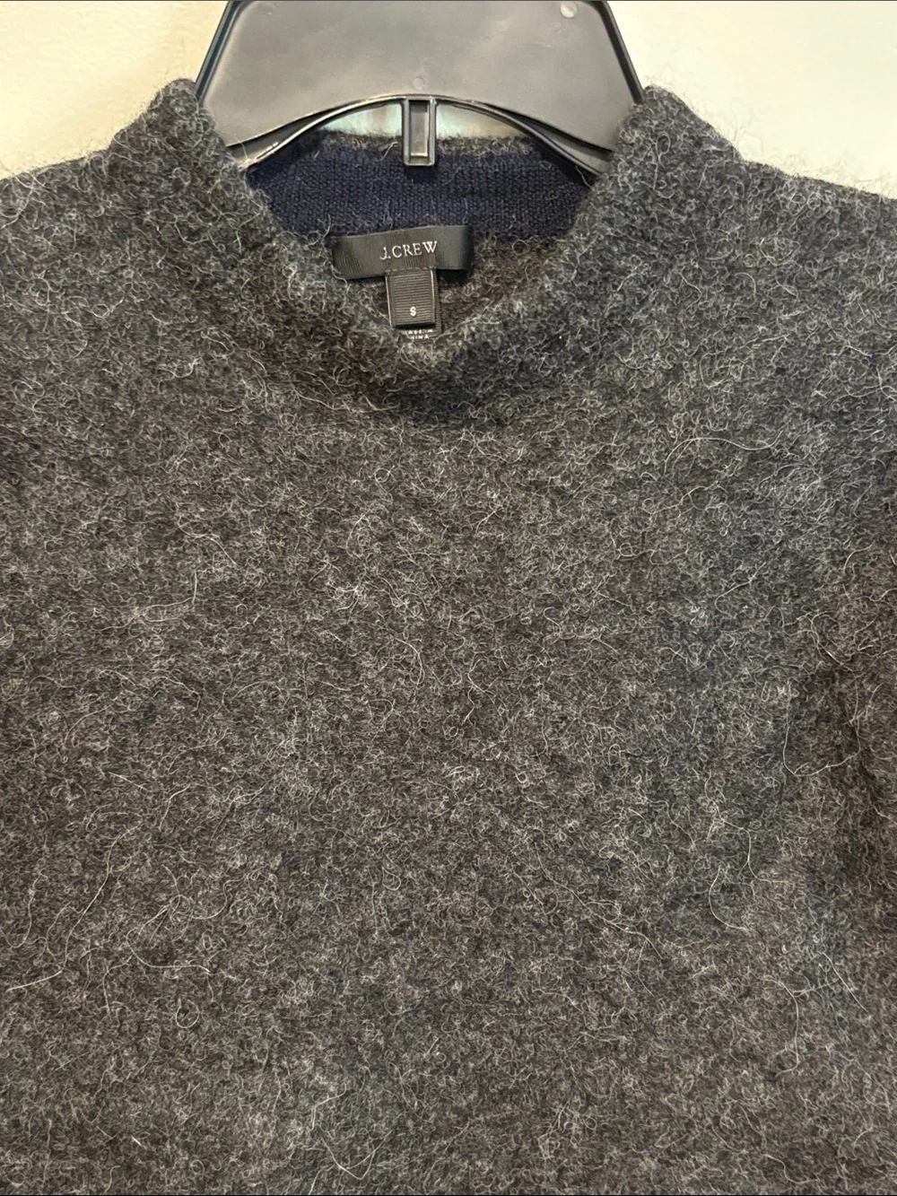J. Crew Charcoal Alpaca Short-Sleeve Turtleneck Sweater